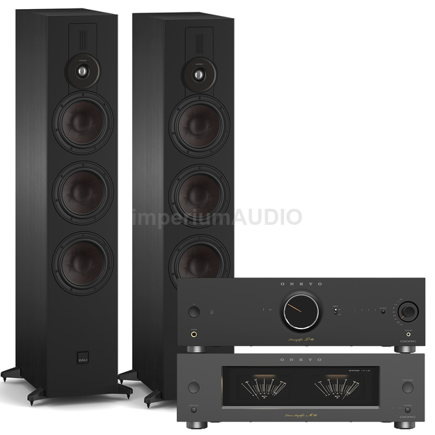 Dali SONIK 9 Kolumny podłogowe SMC + Onkyo Icon M-80 + P-80 Końcówka mocy i przedwzmacniacz