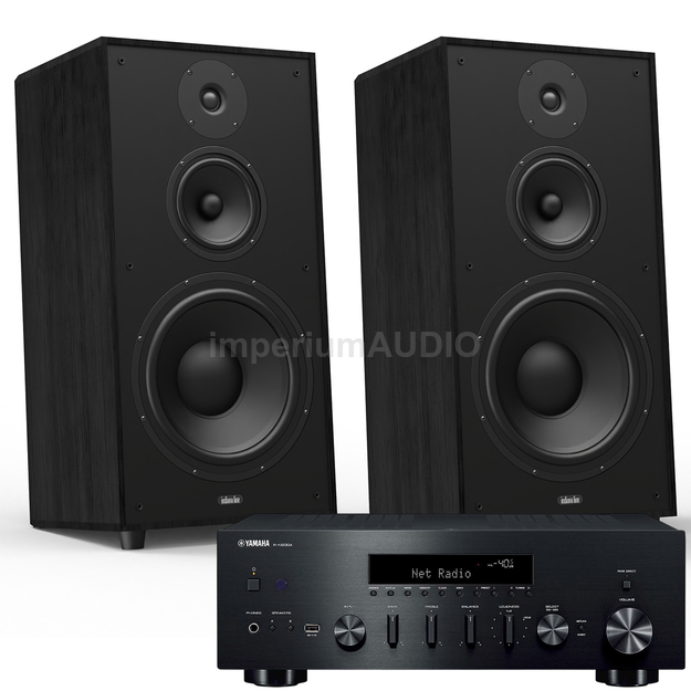 Indiana Line Utah 5 Kolumny podłogowe vintage black + Yamaha R-N600A Amplituner stereo z MusicCast z DAB+