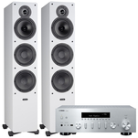 Indiana Line Tesi 661 White + Yamaha R-N600A Amplituner stereo z MusicCast z DAB+ - 2
