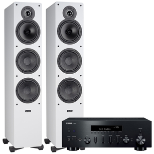 Indiana Line Tesi 661 White + Yamaha R-N600A Amplituner stereo z MusicCast z DAB+