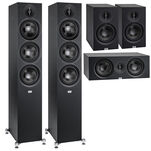 ELAC Debut 3.0 F6.3 + B6.3 + C6.3 + Indiana Line Basso 880 Zestaw kina domowego 5.1 - 2