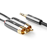 Nedis Profigold Kabel Audio Stereo 2x RCA - 1x JACK 3,5mm 5m - 3