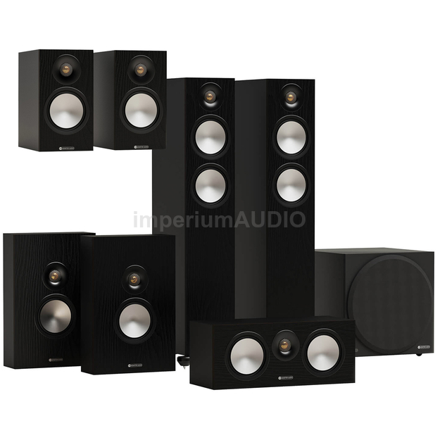 MONITOR AUDIO Bronze 7G 300 + 50 + Centre + On-wall + VESTRA W12 Zestaw kolumn 7.1