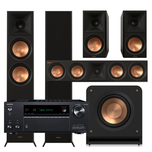 Klipsch Seria II RP-6000F + RP-600M + RP-504C + RP-1400SW + ONKYO TX-RZ50 Sieciowy amplituner 9.2 DAB