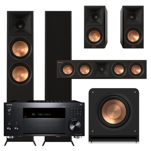Klipsch Seria II RP-6000F + RP-500M + RP-404C + RP-1200SW + ONKYO TX-RZ50 Sieciowy amplituner 9.2 DAB