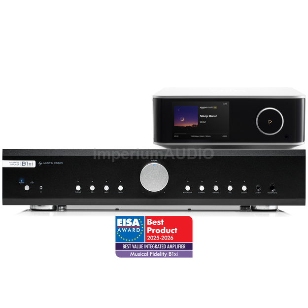 Zestaw Musical Fidelity B1xi Zintegrowany wzmacniacz stereo EISA + Wiim Ultra odtwarzacz sieciowy