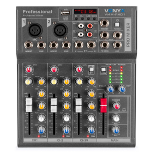 Vonyx Mikser VMM-F401 Mikser muzyczny 4-kanałowy USB RCA