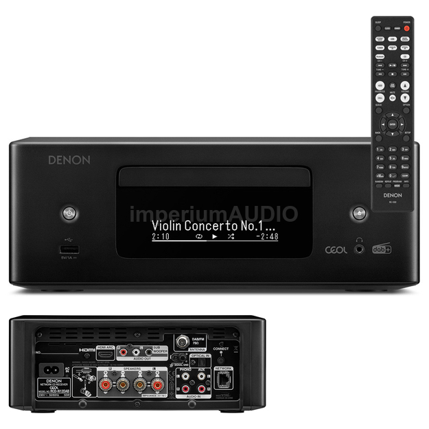 Denon RCD-N12 DAB Sieciowy Amplituner Stereo z CD Wi-Fi HEOS HDMI DAB/FM AirPlay 2