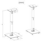 TAGA HARMONY ETSS-70 Statyw pod kolumny monitory 70cm Black PARA - 3