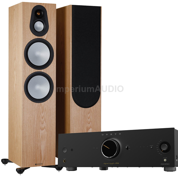 MONITOR AUDIO Silver 500 7G + ONKYO ICON Series A-50 SIECIOWY WZMACNIACZ STEREO Klasy AB