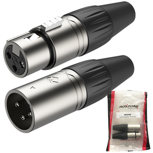 Roxtone XP3FM XLR 3-PIN 2 Wtyk + gniazdo mikrofonowe na kabel