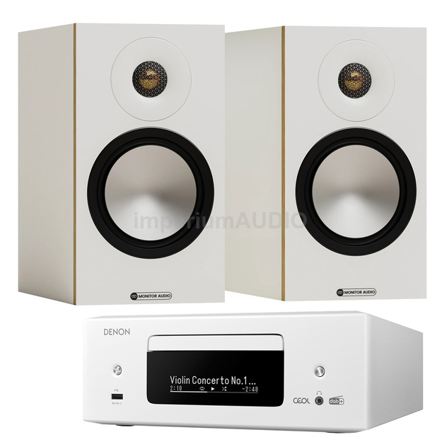 MONITOR AUDIO Bronze 50 7G + Denon RCD-N12 DAB Sieciowy Amplituner Stereo z CD Wi-Fi HEOS HDMI DAB/FM AirPlay 2
