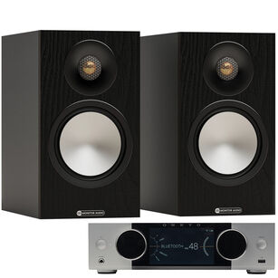 MONITOR AUDIO Bronze 50 7G Kolumna podstawkowa + ONKYO Muse Y-40 Wzmacniacz All-in-One Axign Class D MOSFET HDMI ARC