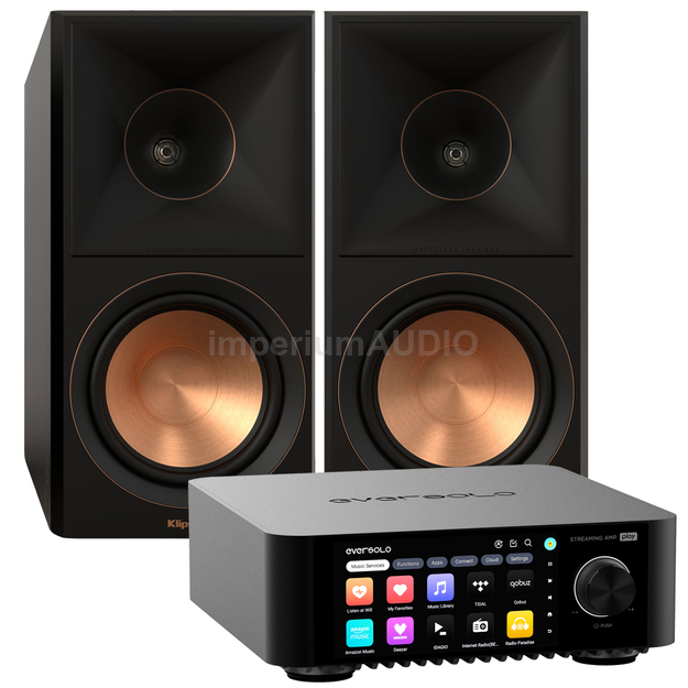 Klipsch RP-600M II Reference Premiere Kolumna podstawkowa + EverSolo PLAY Wzmacniacz ALL-IN-ONE
