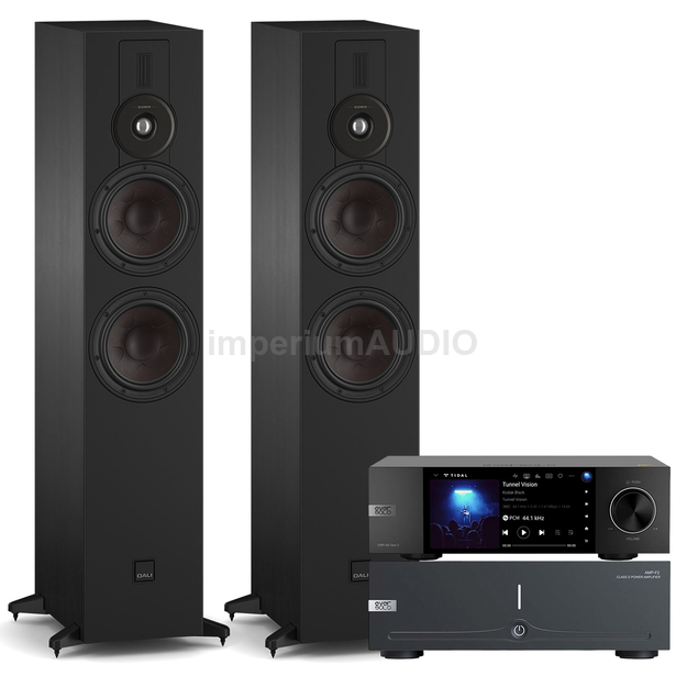 Dali SONIK 7 Kolumny podłogowe SMC + EverSolo AMP-F2 Końcówka mocy + DMP-A6 gen2 odtwarzacz sieciowy DSD MQA