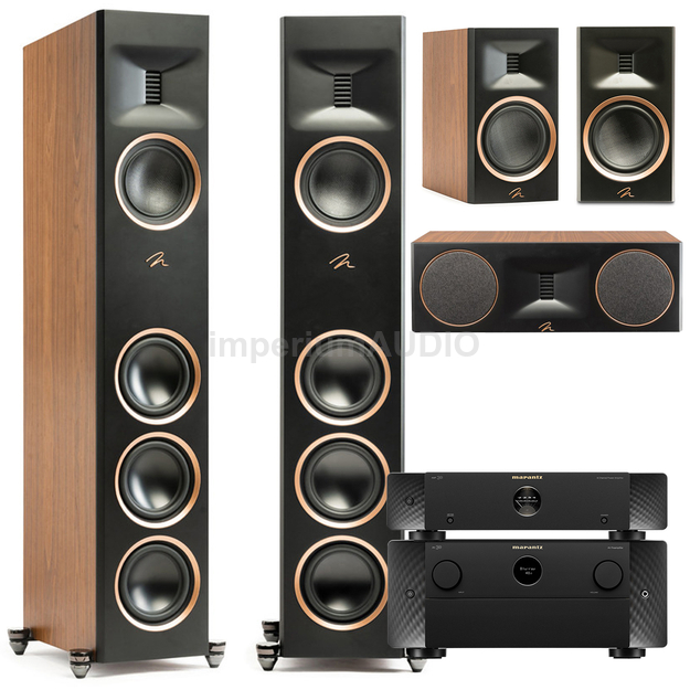 MARTIN LOGAN Motion Reimagined XT F100 + B10 + C10 + Marantz AMP 30 + AV 30 Zestaw kolumn kina 5.0
