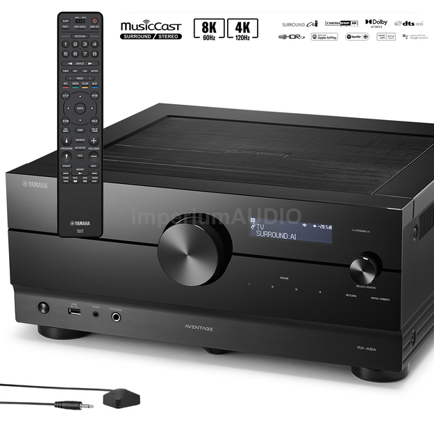 YAMAHA RX-A6A Aventage Sieciowy amplituner kina 9.2 8K - Klasa w sobie