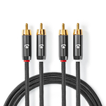 Nedis Profigold Kabel Audio Stereo 2x RCA - 2x RCA 1m - 4