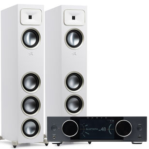 MARTIN LOGAN FOUNDATION F2 Kolumna podłogowa Gen2 + ONKYO Muse Y-50 Wzmacniacz All-in-One Axign Class D MOSFET HDMI ARC