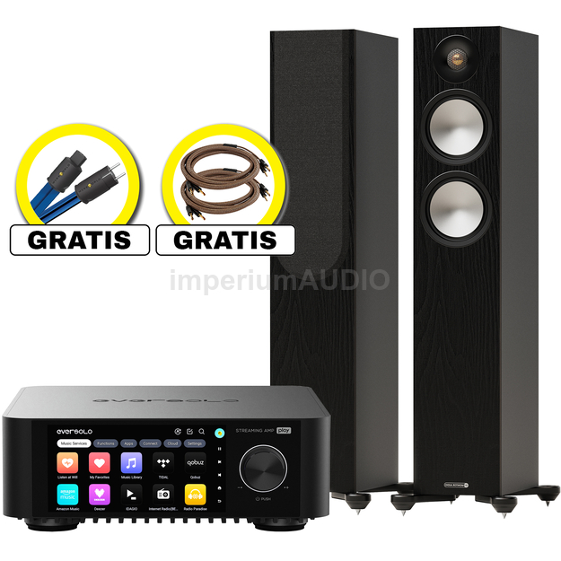 EverSolo PLAY / CD Edition + Monitor Audio Bronze 300 7G + GRATIS Proson Arctic Speaker 2x2.5m + Wireworld Stratus 10 Power Conditioning Cord - 2.0m
