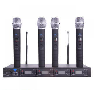 AZUSA PLL-400 MIK0116-4 Cztery mikrofony bezprzewodowe UHF 