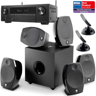 FOCAL SIB EVO 5.1 ZESTAW KOLUMN KINA 5.1 EISA + UCHWYTY + DENON AVR-X1700H HEOS