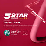 Kabel instrumentalny Palmer® Adam Hall FLIPJACK® prosty i kątowy jack 3m seria 5 STAR K5IPPR - 12