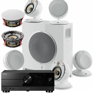 FOCAL DOME FLAX ZESTAW KOLUMN SUB AIR + ICW4 7.1 Dolby Atmos + YAMAHA AVENTAGE RX-A2A