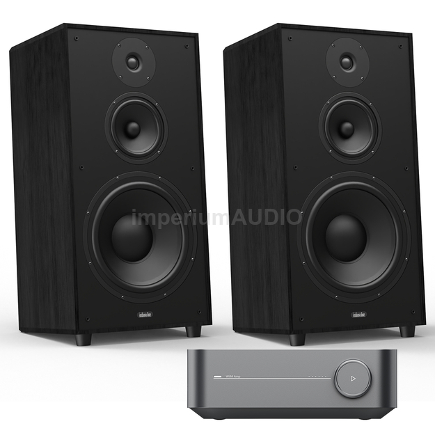 Indiana Line Utah 5 Kolumny podłogowe vintage black  + WiiM Amp Wzmacniacz Stereo Streamer 2x 100W