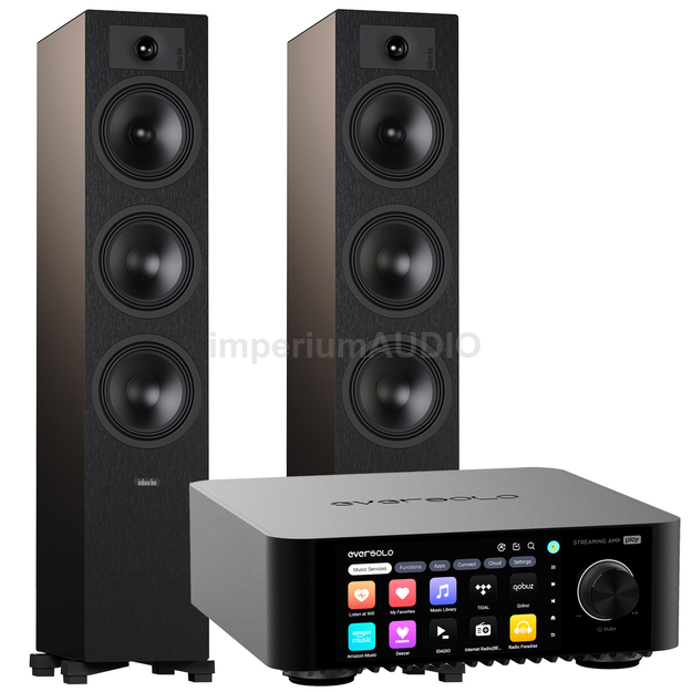 Indiana Line Tesi 6 Kolumny podłogowe + EverSolo PLAY Wzmacniacz ALL-IN-ONE