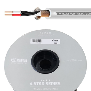 Adam Hall 4 STAR M 222 SNOW Kabel mikrofonowy 2 x 0,22 mm²