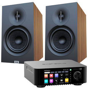 ELAC Debut 3.0 B6.3 Kolumny podstawkowe + EverSolo PLAY CD Edition Wzmacniacz ALL-IN-ONE z Odtwarzaczem CD