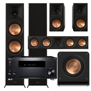 Klipsch Seria II RP-8000F + RP-600M + RP-504C + RP-1400SW + ONKYO TX-RZ50 Sieciowy amplituner 9.2 DAB
