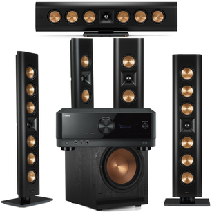 KLIPSCH RP-640D + RP-240D + SPL-120 Zestaw kolumn 5.1 On-Wall + YAMAHA RX-V6A Amplituner 7.2