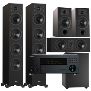 Indiana Line DIVA 6 + 3 + 7 + Basso + 880 + ONKYO TX-RZ30 Zestaw kolumn kina 5.1