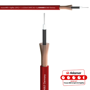Sommer Cable Tricone® MKII 1 x 0,22 mm²; OFC Ø 5,90 mm kabel instrumentalny red