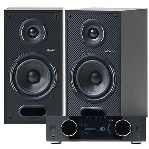 Elipson Horus 6B Kolumny podstawkowe + ONKYO Muse Y-40 Wzmacniacz All-in-One Axign Class D MOSFET HDMI ARC