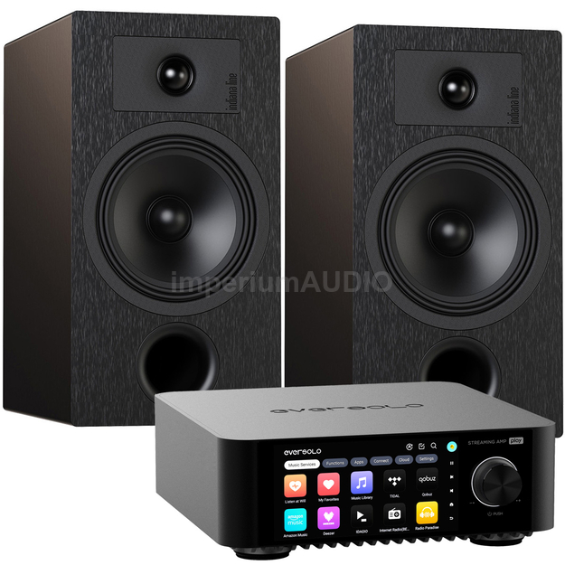 Indiana Line Tesi 3 Kolumny podstawkowe + EverSolo PLAYIndiana Line Tesi 3 Kolumny podstawkowe + EverSolo PLAY - Wzmacniacz ALL-IN-ONE Wzmacniacz ALL-IN-ONE