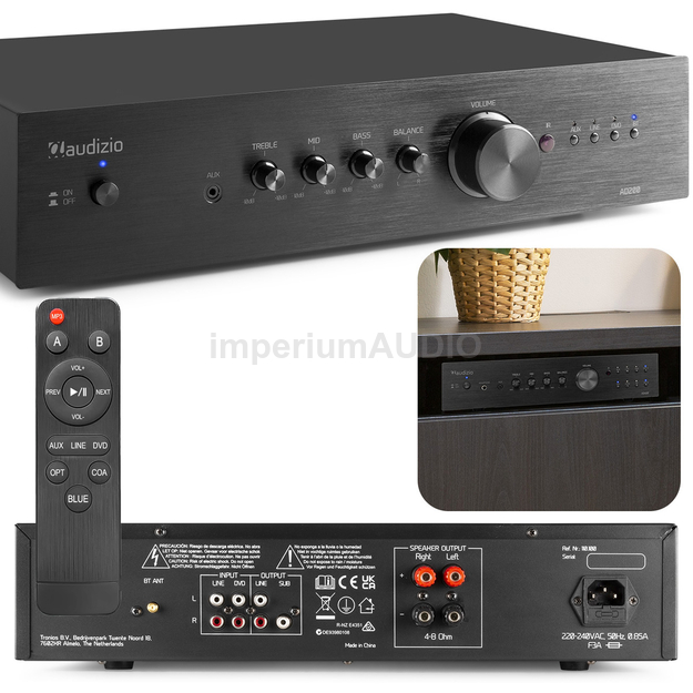 Audizio AD200B 2 Kanałowy wzmacniacz Hi-Fi 2x 200W Bluetooth