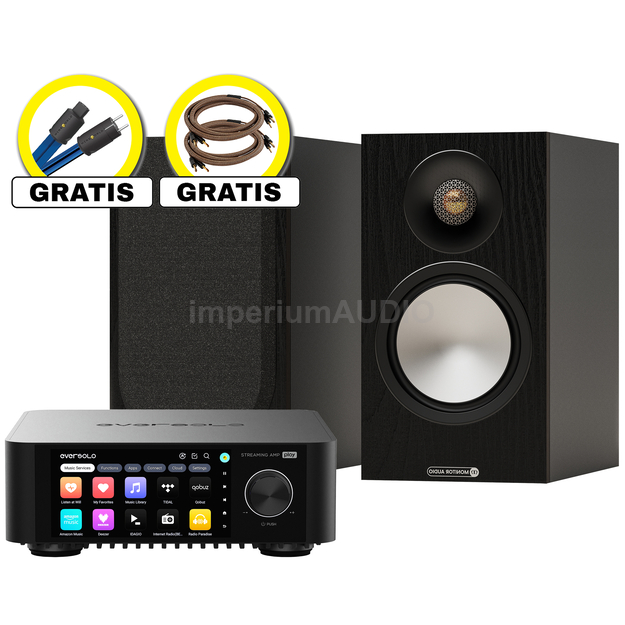 EverSolo PLAY / CD Edition + Monitor Audio Bronze 50 7G + GRATIS Proson Arctic Speaker 2x2.5m + Wireworld Stratus 10 Power Conditioning Cord - 2.0m