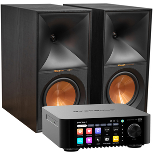 KLIPSCH R-60M REFERENCE II KOLUMNA PODSTAWKOWA + EverSolo PLAY CD Edition Wzmacniacz ALL-IN-ONE z Odtwarzaczem CD