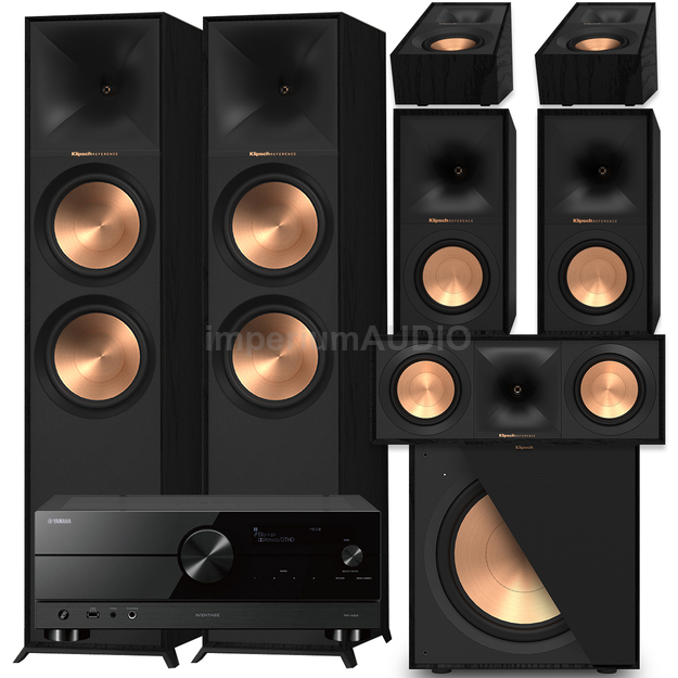 KLIPSCH R-800F + R-50M + R-50C + R-40SA + R-121SW + YAMAHA RX-A2A Aventage