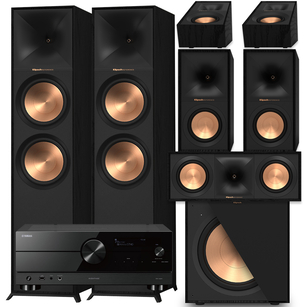 KLIPSCH R-800F + R-50M + R-50C + R-40SA + R-121SW + YAMAHA RX-A2A Aventage