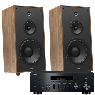 Indiana Line Utah 5 Kolumny podłogowe vintage wood + Yamaha R-N600A Amplituner stereo z MusicCast z DAB+