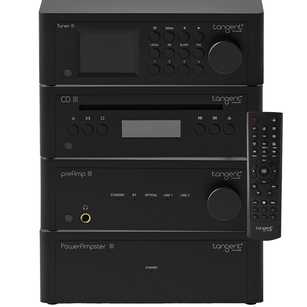 Tangent Gen III Power Ampster + Preamp + CD + Tuner Końcówka mocy, Przedwzmanciacz, Odtwarzacz CD i Radio Stereo 2×100W Bluetooth, DAC