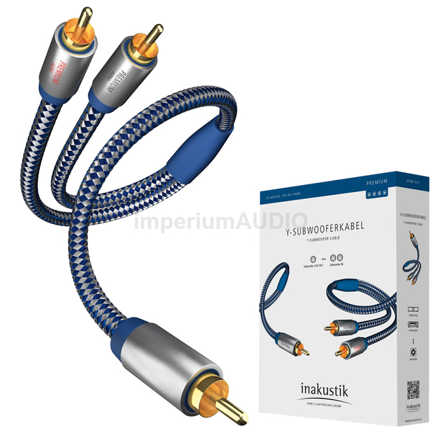 Inakustik Premium II Audio Y-Sub Kabel do subwoofera TYP Y 2xRCA-1xRCA 3m
