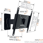 Uchwyt naścienny Vogel's do TV 19 - 37 cali standard VESA do 200mm - 2