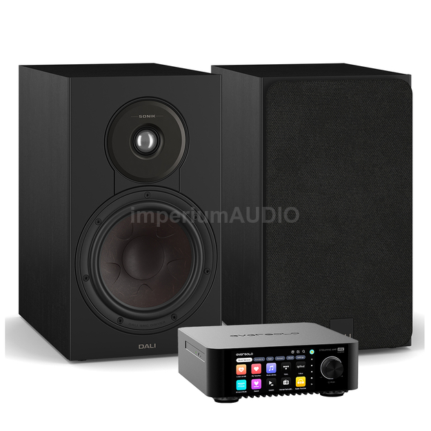 Dali SONIK 3 Kolumny podstawkowe SMC + EverSolo PLAY CD Edition - Wzmacniacz ALL-IN-ONE