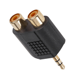 ZŁĄCZE ADAPTER PRZEJŚCIÓWKA 2x RCA GNIAZDO - WTYK Jack 3,5mm - 2