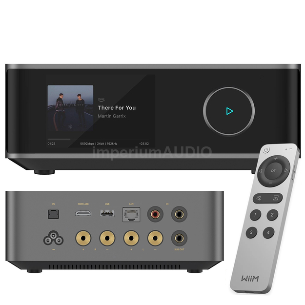 WiiM Amp Ultra Wzmacniacz Stereo z odtwarzaczem sieciowym 2x 100W Hi-Res HDMI ARC Tidal Wi-Fi 6E ESS 9039Q2M